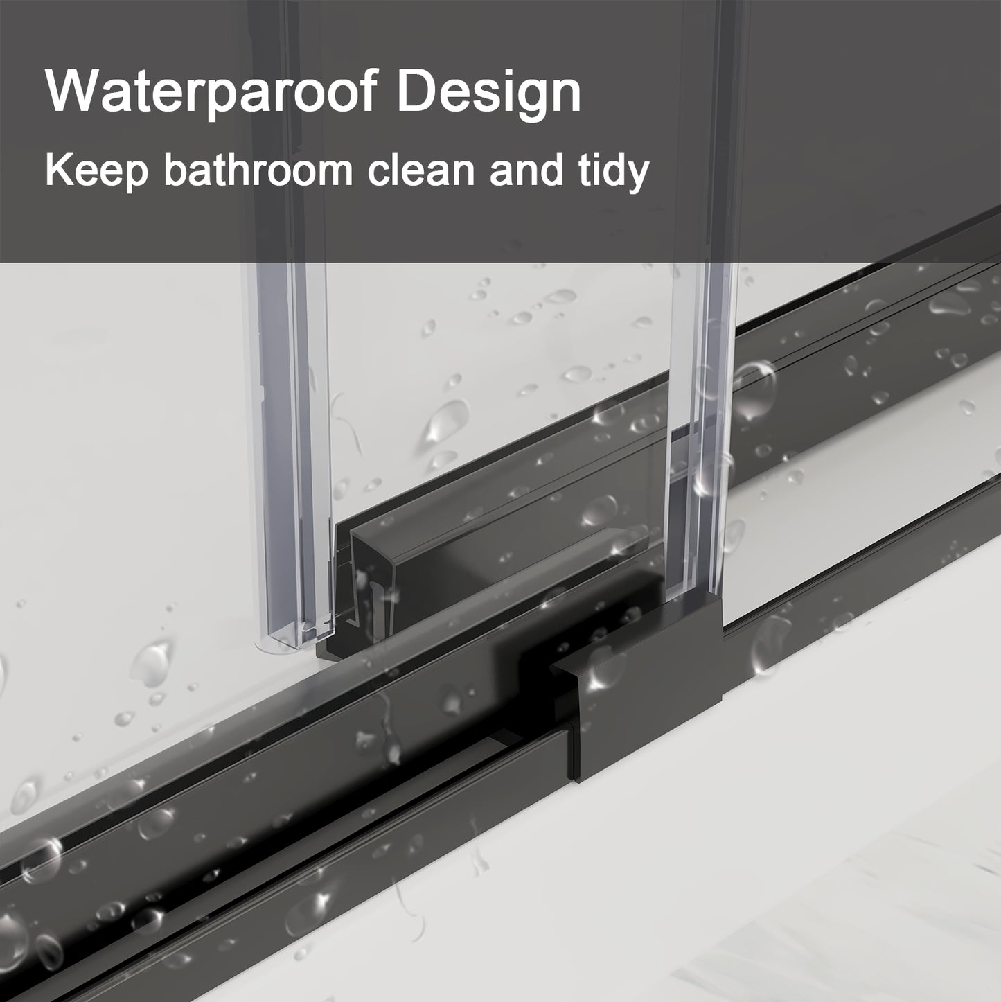 56 in. to 61 in. W x 76 in. H Sliding Framed Shower Door in Matte Black with Clear Glass