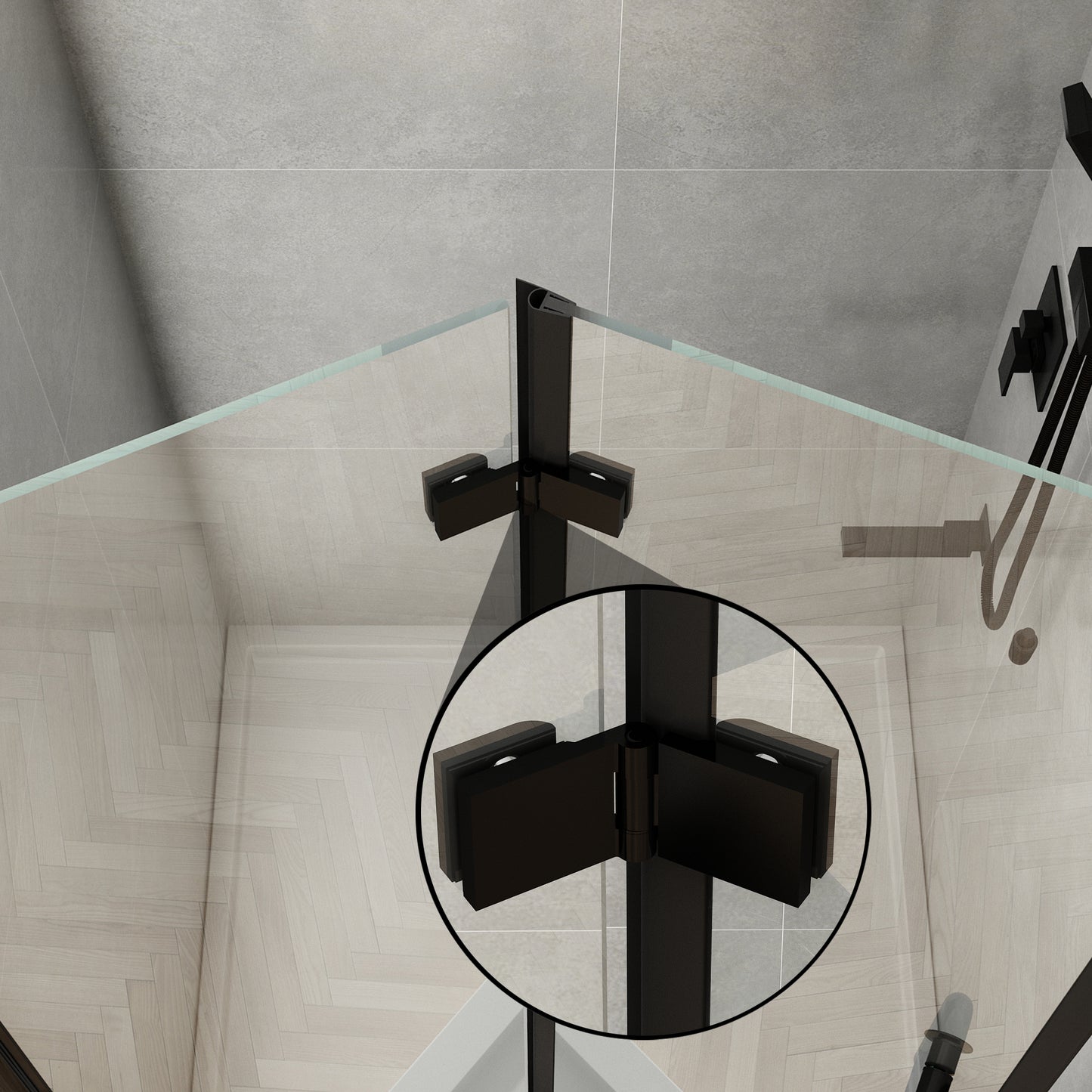 TOOLKISS Bi-Fold Frameless Shower Doors Customization(BFH)