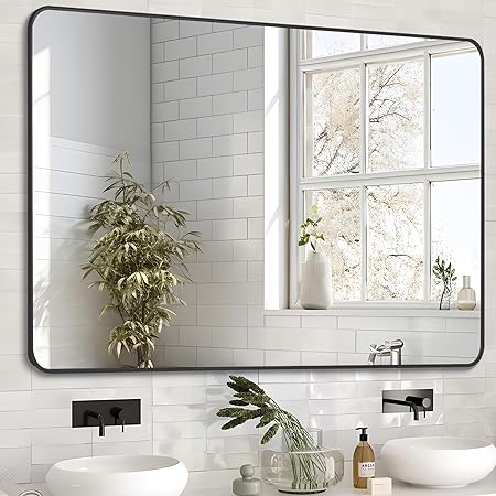 Square Framed Bathroom Wall Mirrors Aluminum Frame (Horizontal/Vertical)