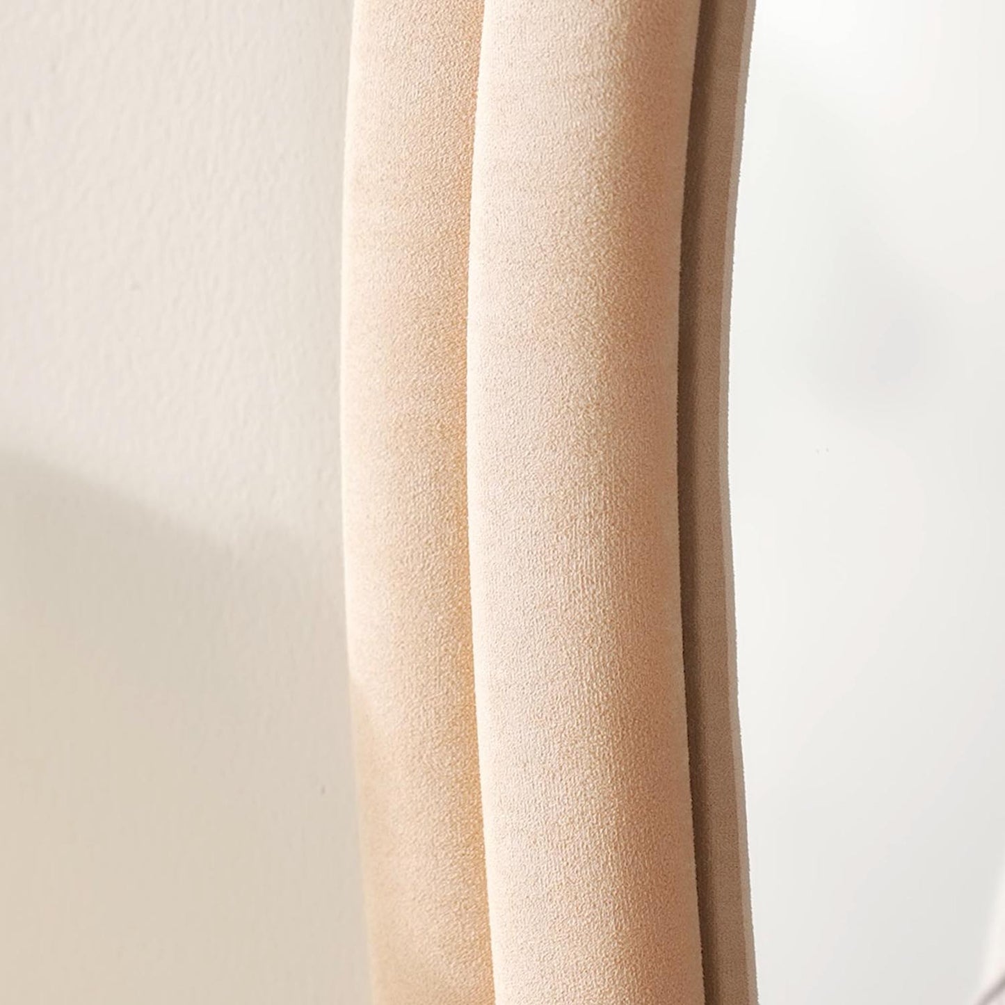 Full Length Irregular Mirror 63 in x 24 in with Flannelette Fabric Frame