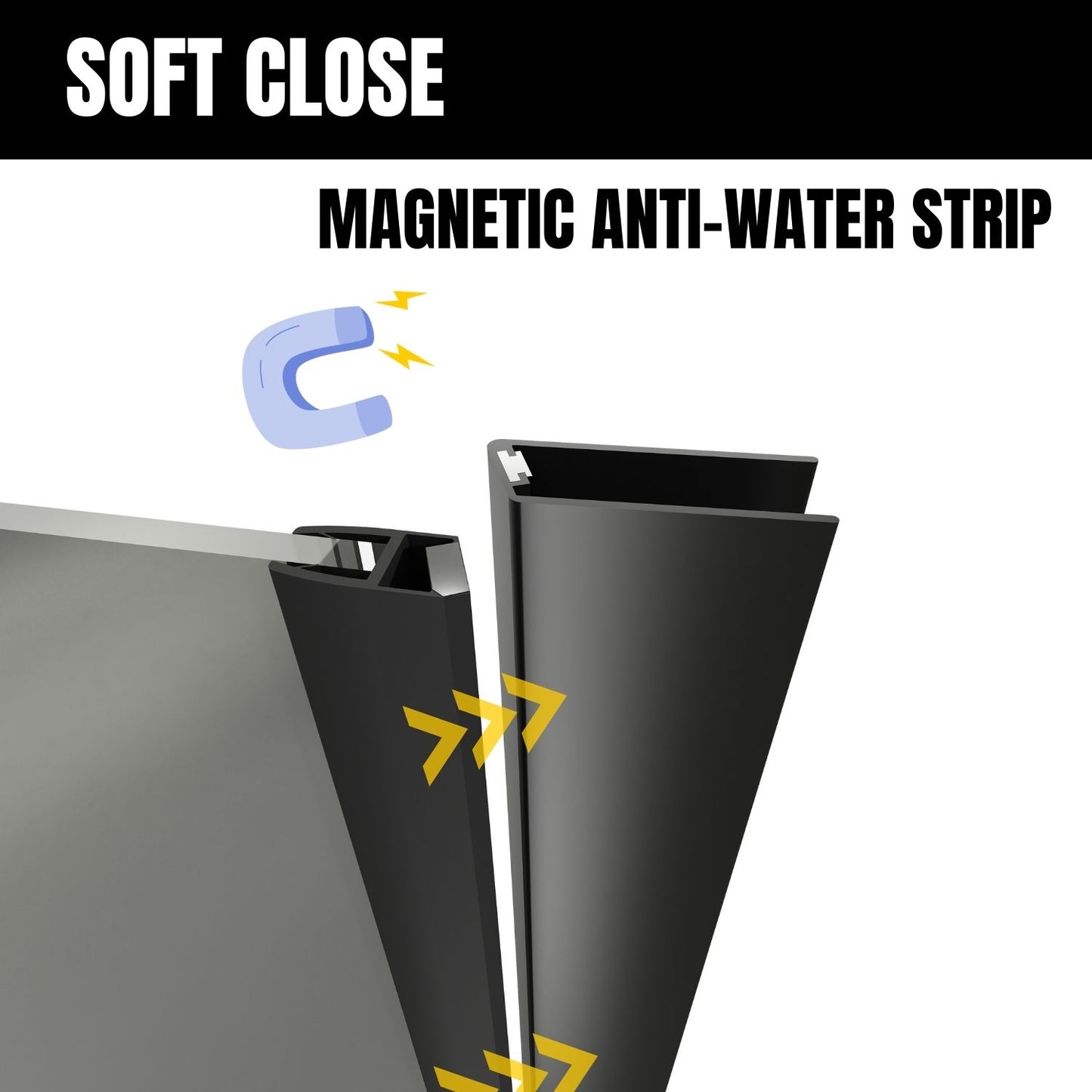 34-35 1/2'' in. W x 72 in. H Bi-Fold Frameless Shower Doors in Chrome with Clear Glass