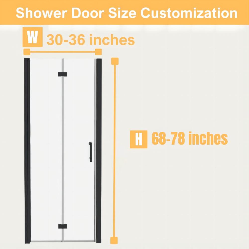 TOOLKISS Bi-Fold Frameless Shower Doors Customization(BFH)