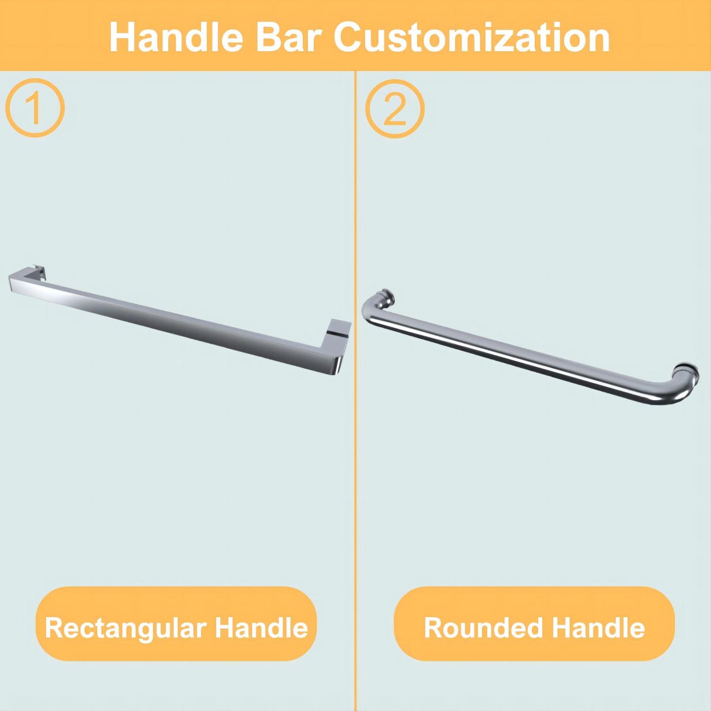 TOOLKISS Sliding Framed Shower Door wtih Double Towel Bars Customization(TK19118)