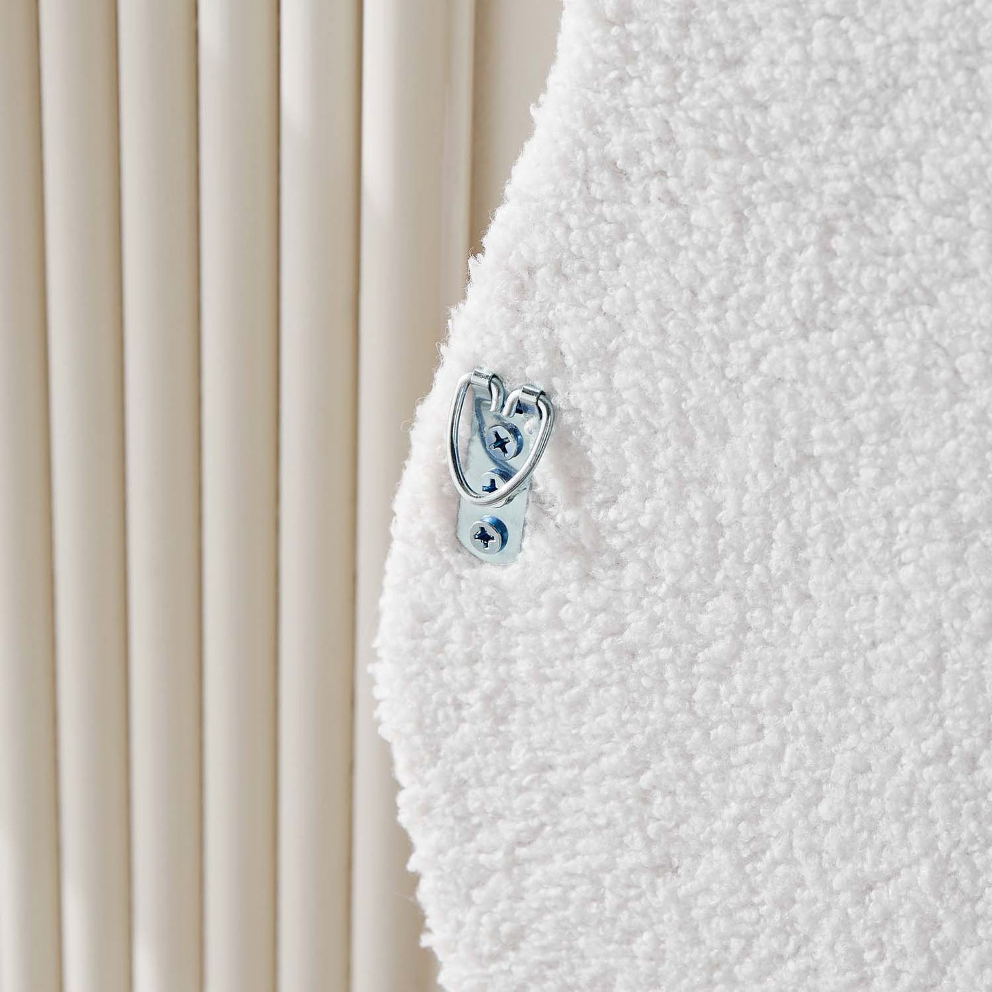 Full Length Standing Wavy Mirror 63’’ x 24’’ (H x W) with Flannelette Fabric Frame White