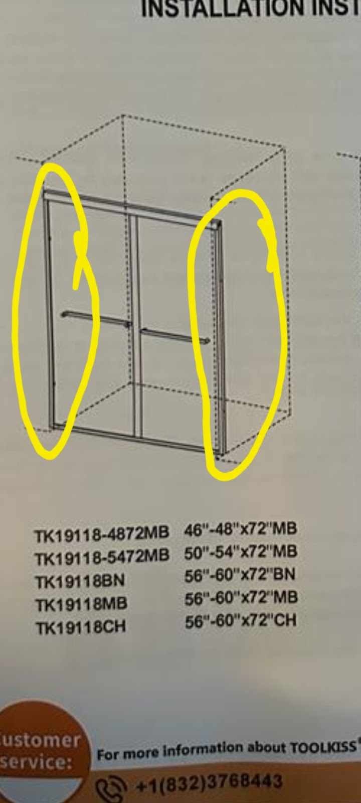 Shower Door Side Rod Accessories