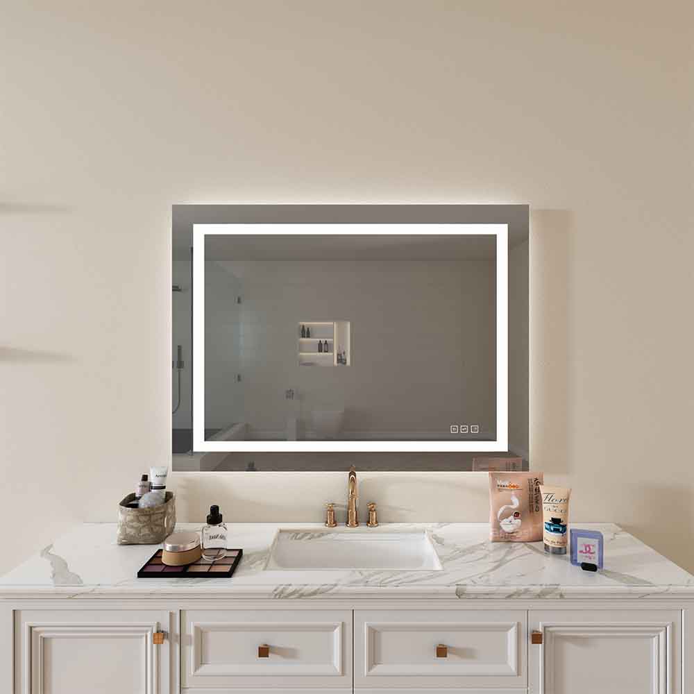48 in. W x 36 in. H LED Rectangular Frameless Anti-Fog Bathroom Mirror –  toolkiss united states