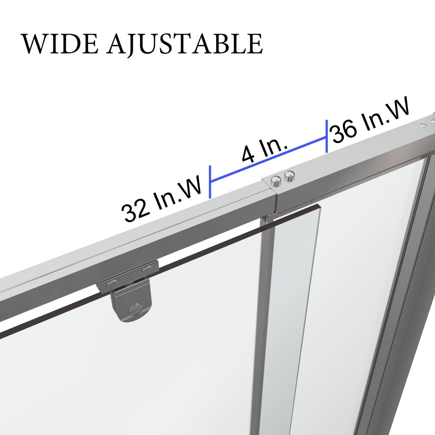 32-36 in. W x 72 in. H Pivot Swing Framed Shower Door in Chrome Clear Glass