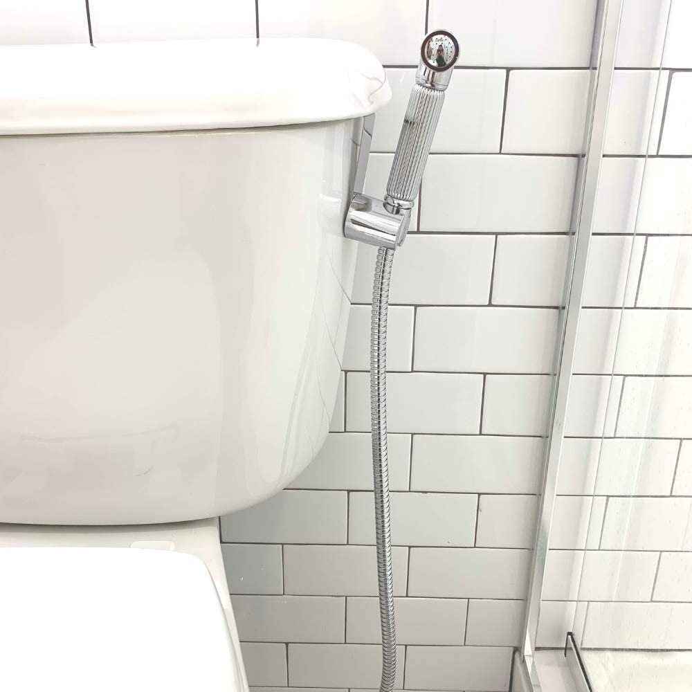 Hand Held Bidet Sprayer Seat Elongated , Stainless Steel Brushed Nickel Bidet Jet Faucet