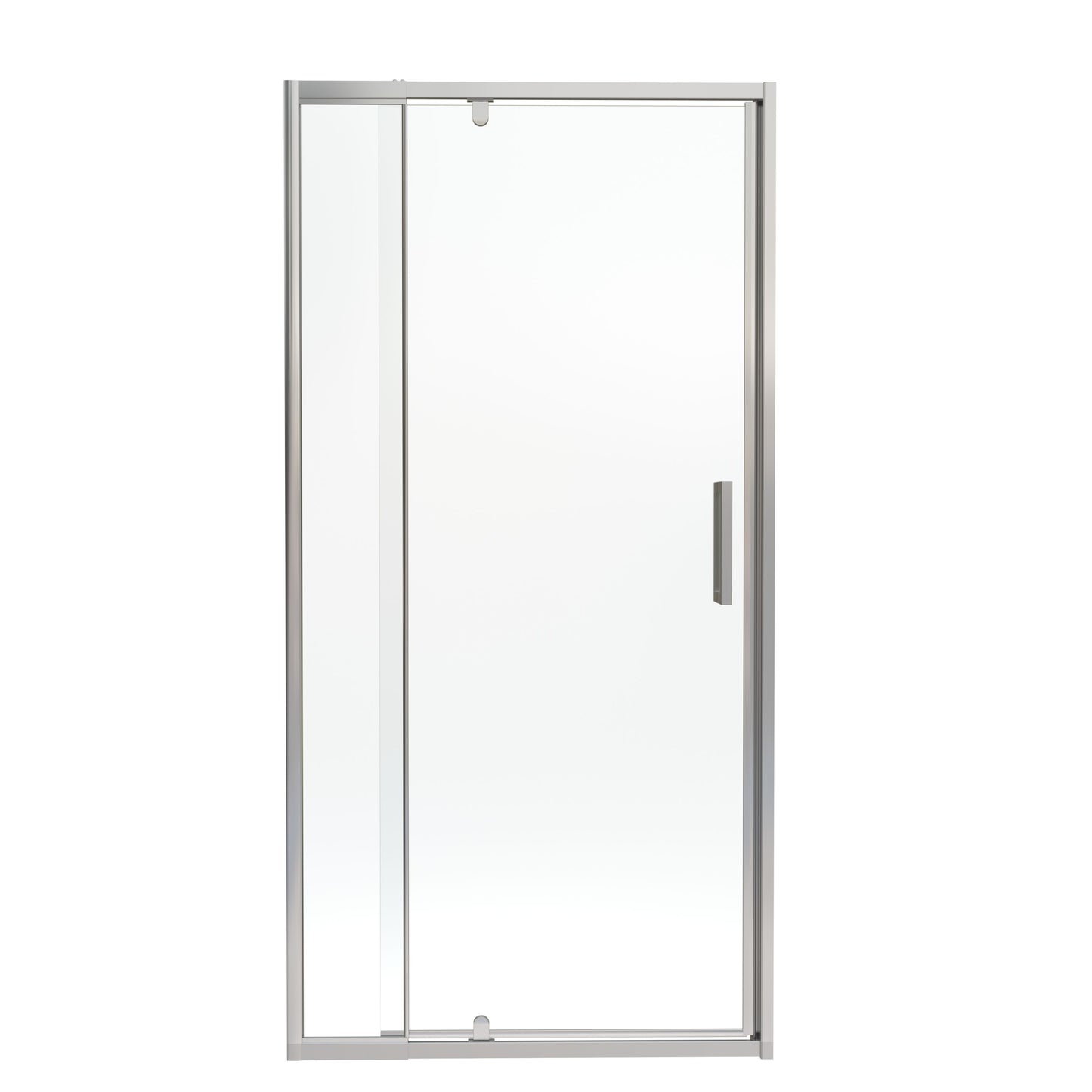 32-36 in. W x 72 in. H Pivot Swing Framed Shower Door in Chrome Clear Glass