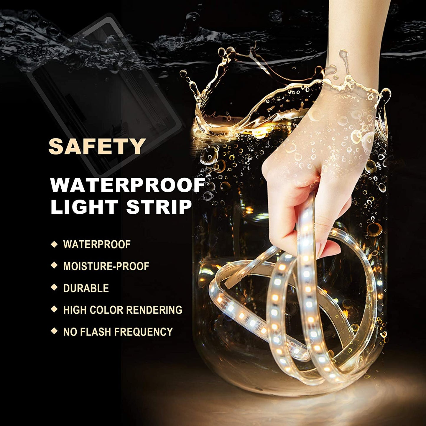 40 in. W x 24 in. H LED Rectangular Frameless Anti-Fog Bathroom Mirror Front Light