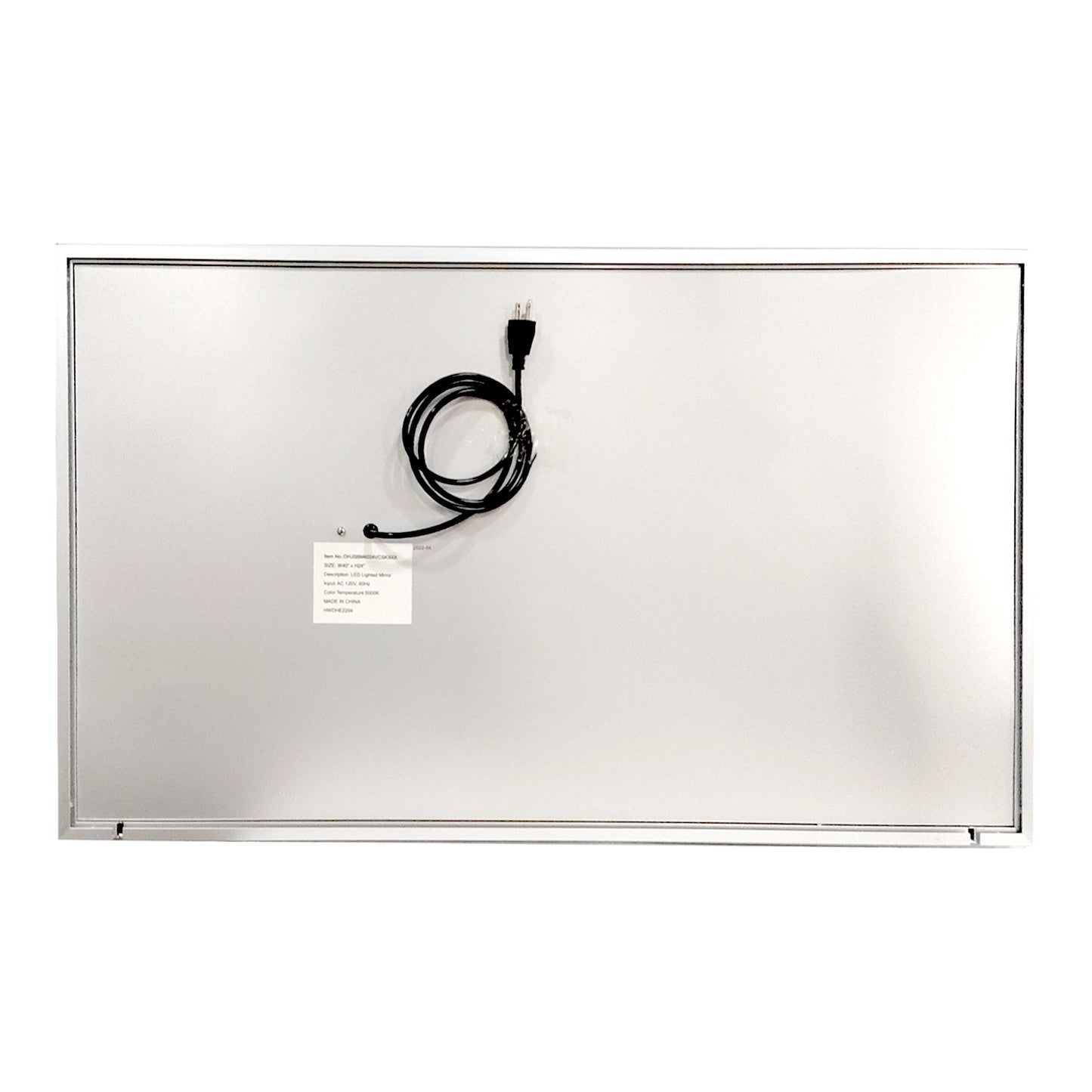 CAD 40 in. W x 24 in. H LED Rectangular Frameless Anti-Fog Wall Bathroom Mirror with Night Light