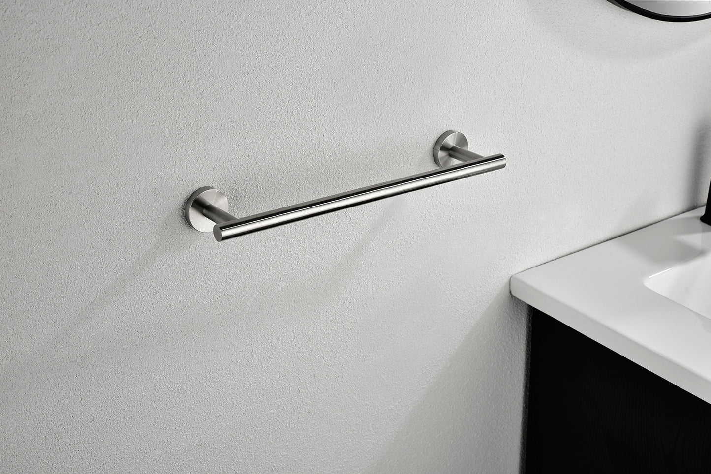 3 Pieces Bathroom Hardware Set - Towel Bar - Towel Hook - Toilet Paper Holder- Brushed Nickel
