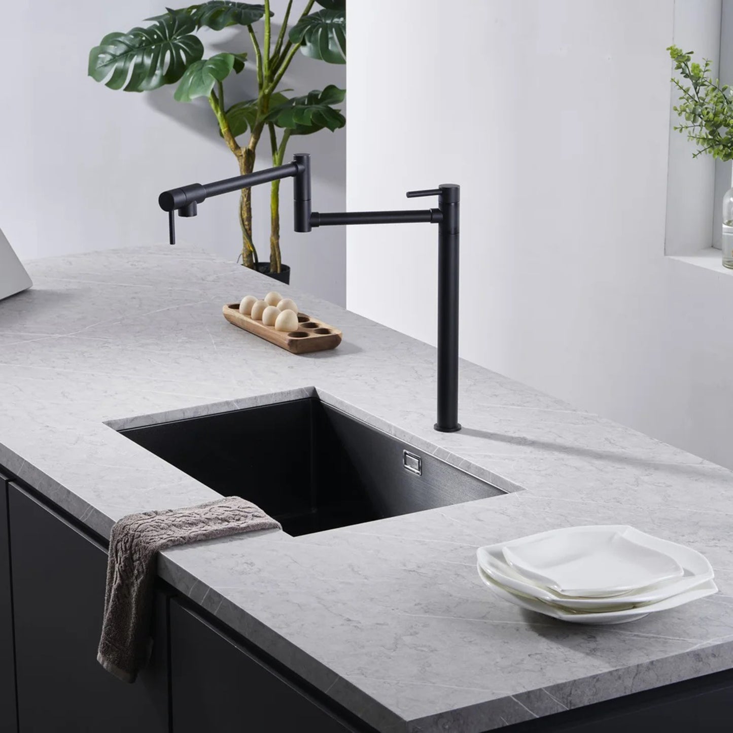 Touchless Pot Filler Kitchen Rotary Faucet