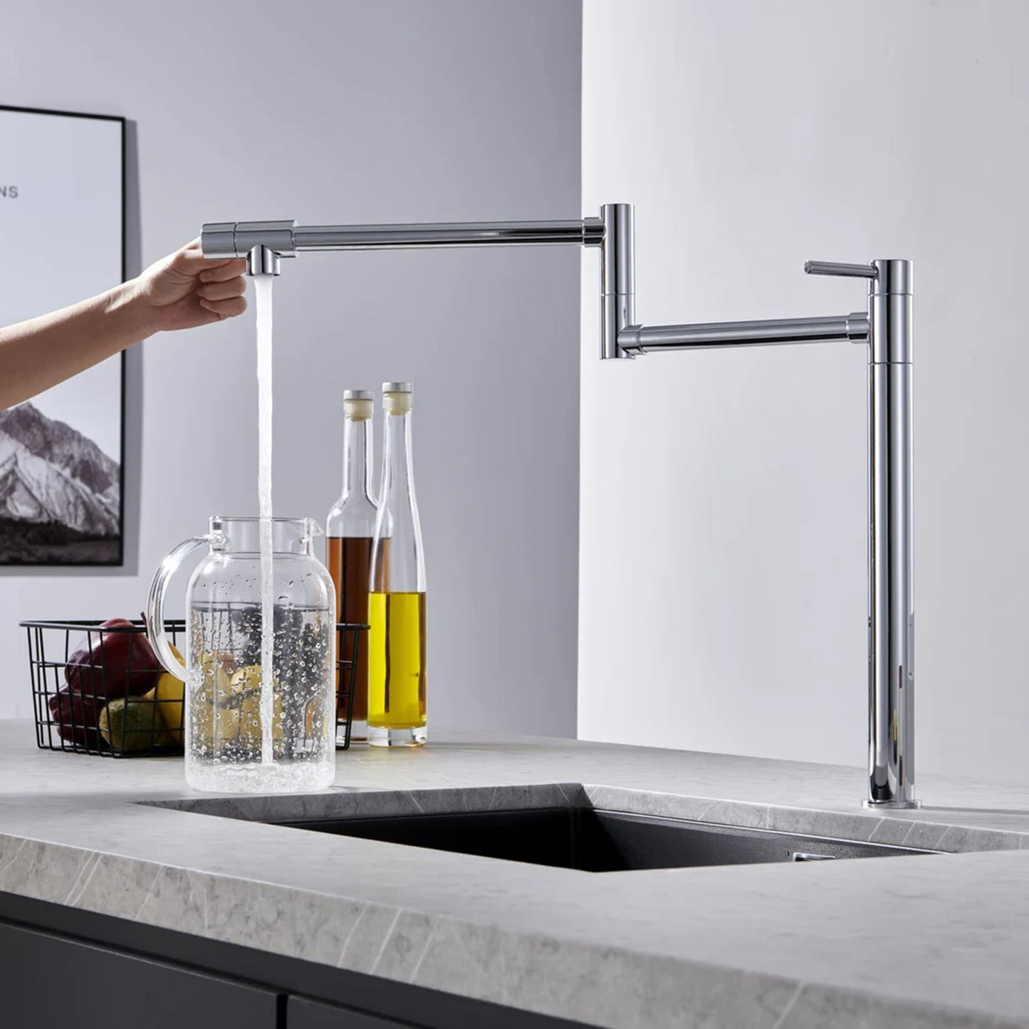 Touchless Pot Filler Kitchen Rotary Faucet