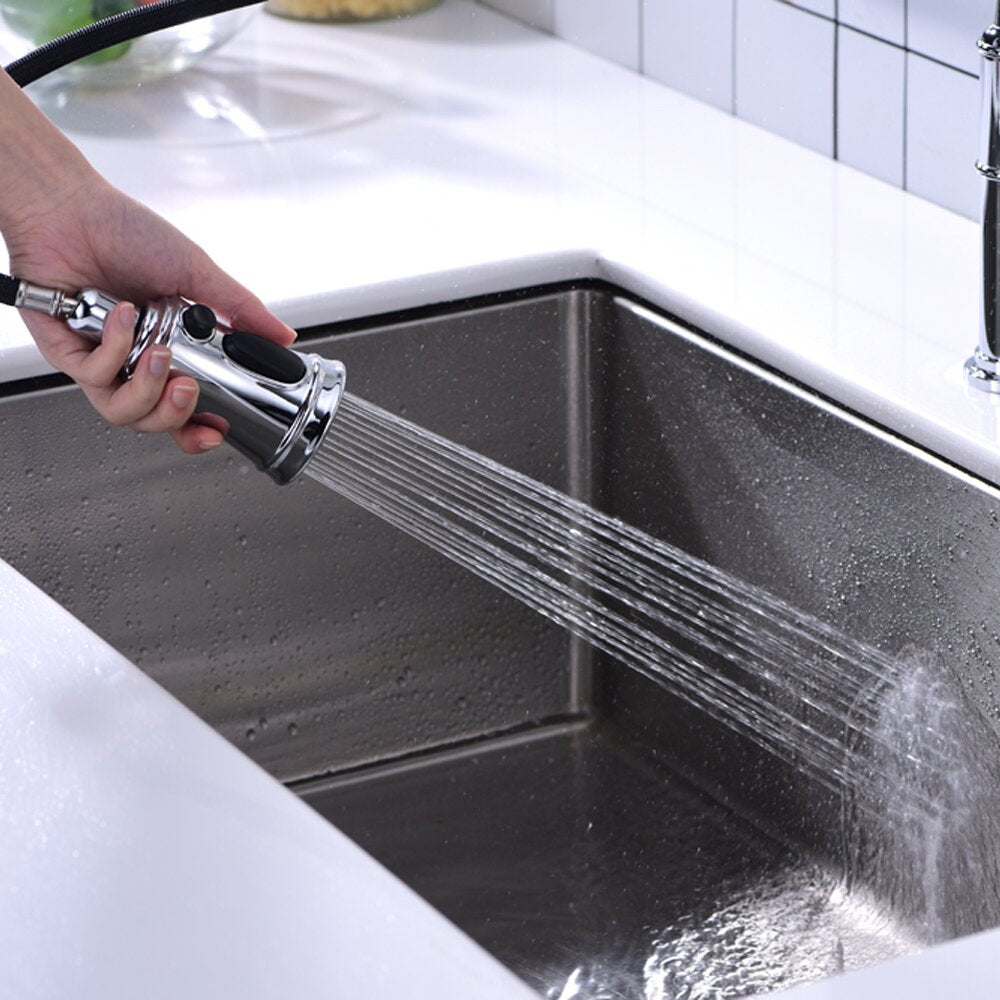 Touch Kitchen Faucet with Pull Out/Down Sprayer, Bridge, 2 Handle, With Accessories