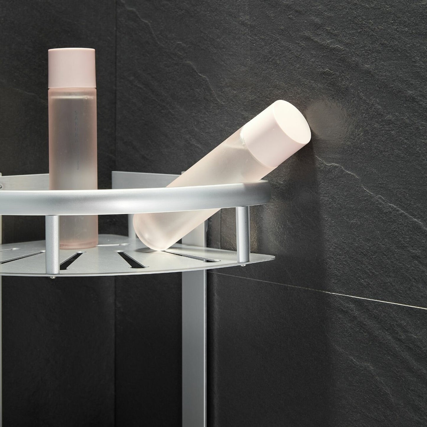 Aluminum Corner Shower Caddy in Silver