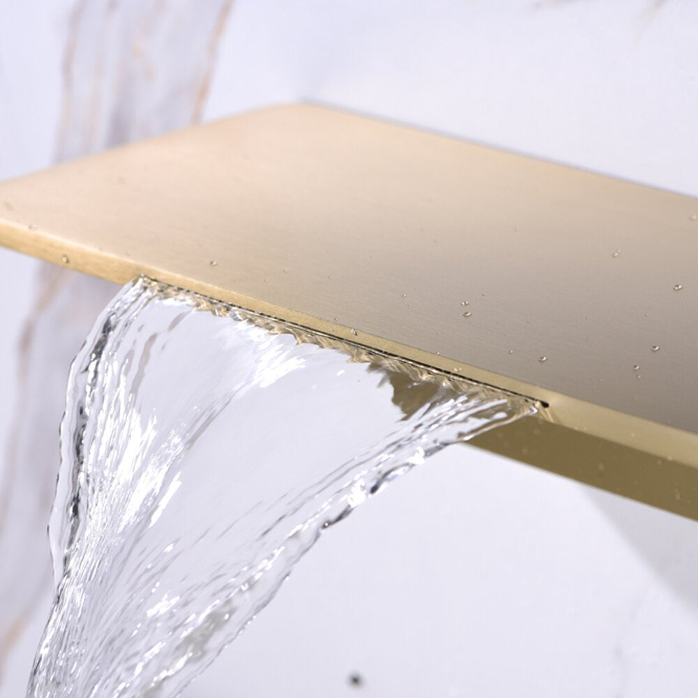 Solid Brass Wall Mounted Bathroom Faucet