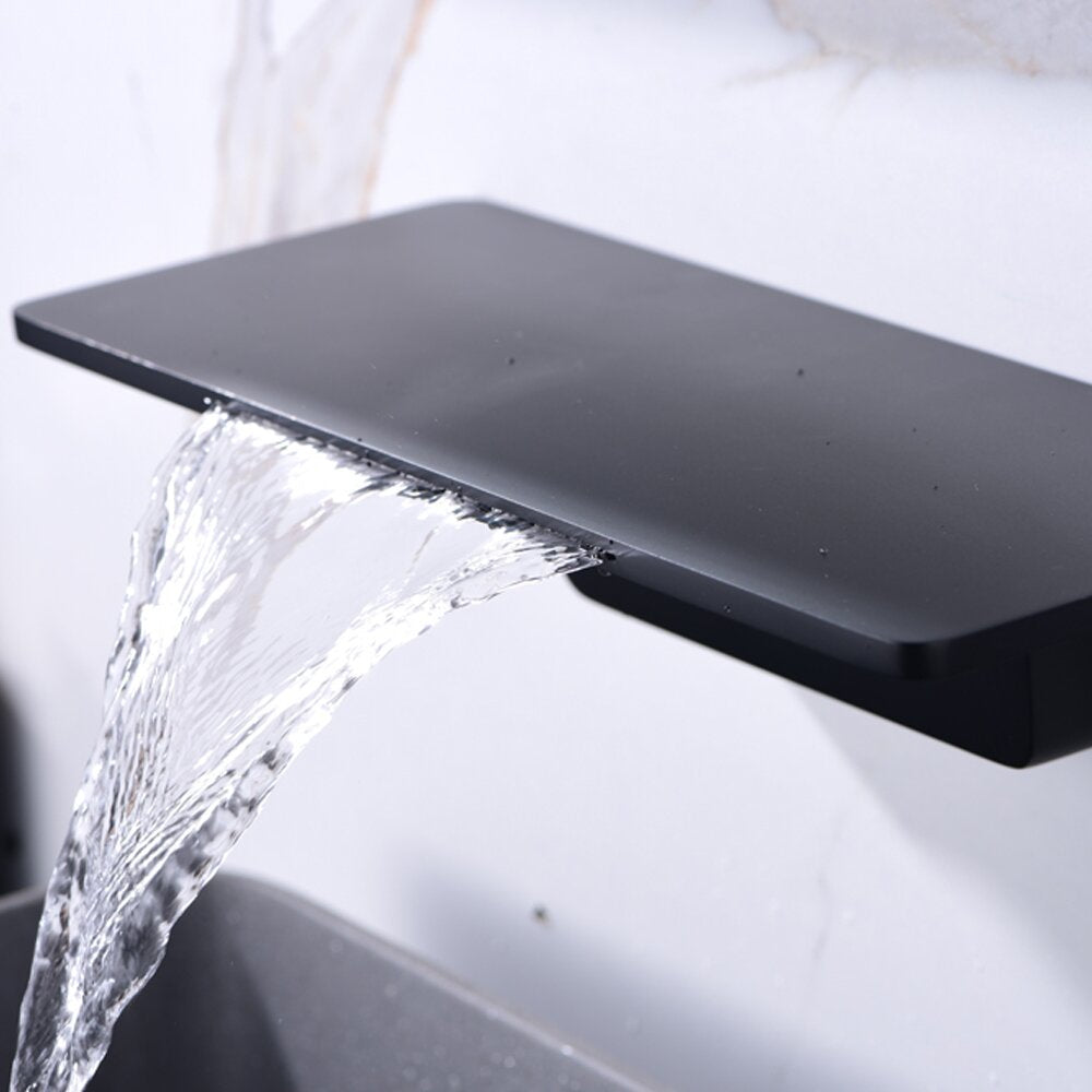 Solid Brass Wall Mounted Bathroom Faucet