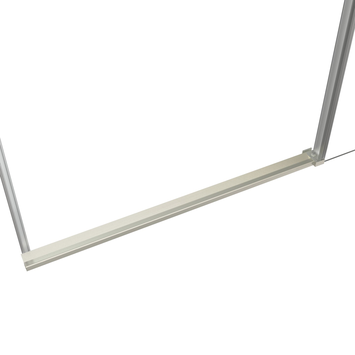 57-60 in. W x 76 in. H Sliding Semi-Frameless Shower Door Brushed Nickel Clear Glass