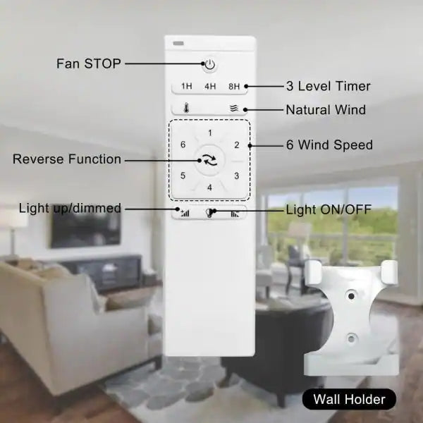 52 in. Intergrated LED Indoor Black Smart Ceiling Fan with Light and Remote Include Light Kit Downrod