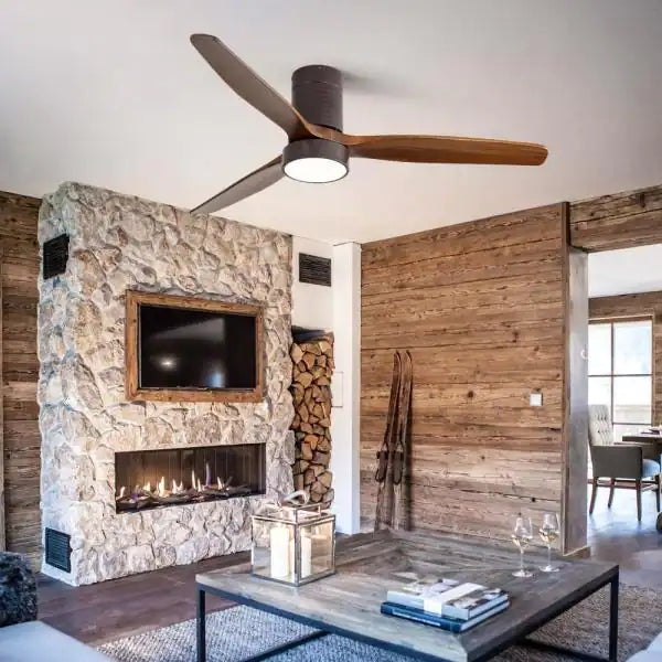 60 in. Intergrated LED Indoor Black Smart Ceiling Fan with Light and Remote Include Light Kit