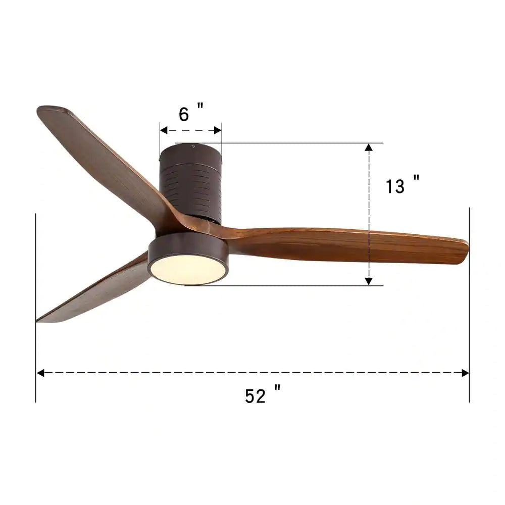 60 in. Intergrated LED Indoor Black Smart Ceiling Fan with Light and Remote Include Light Kit