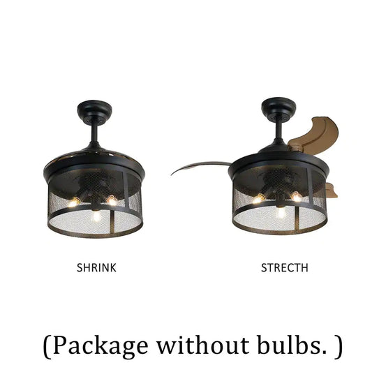 36 in. Indoor Black Ceiling Fan with Light with Remote Control