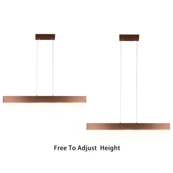 39.7 in. L 20-Watt Integrated LED Brown Pendant Light