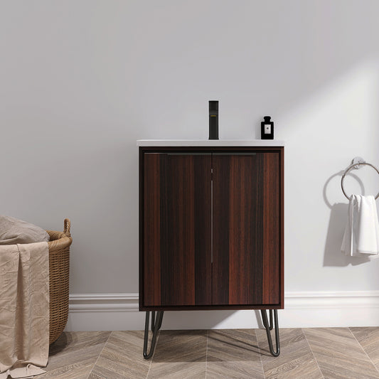 24 in. Bathroom Vanity Set with Ceramic Top