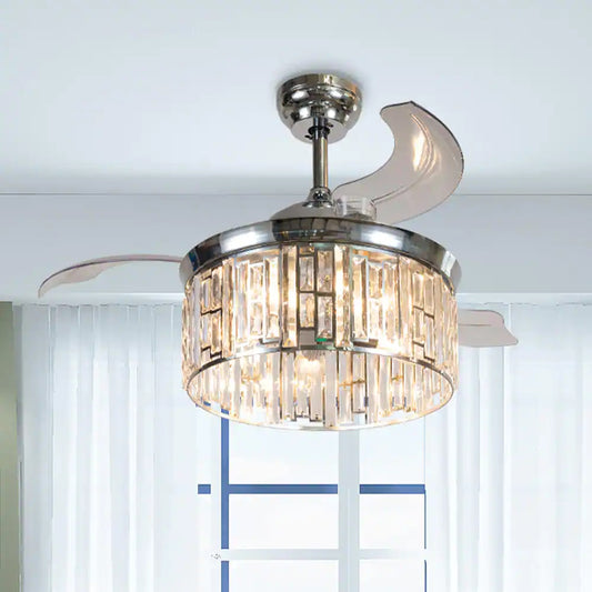 42 in. Indoor Silver Ceiling Fan with Light with Remote Control