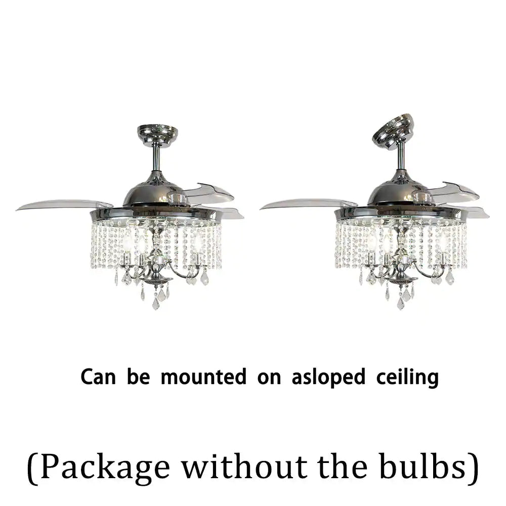 42 in. Indoor Silver Ceiling Fan with Light with Remote Control