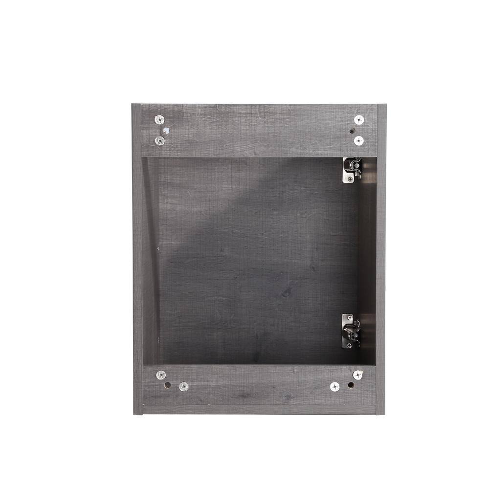 18 in. W x 10.2 in. D x 22.8 in. H Bath Vanity in Gray with White Ceramic Top