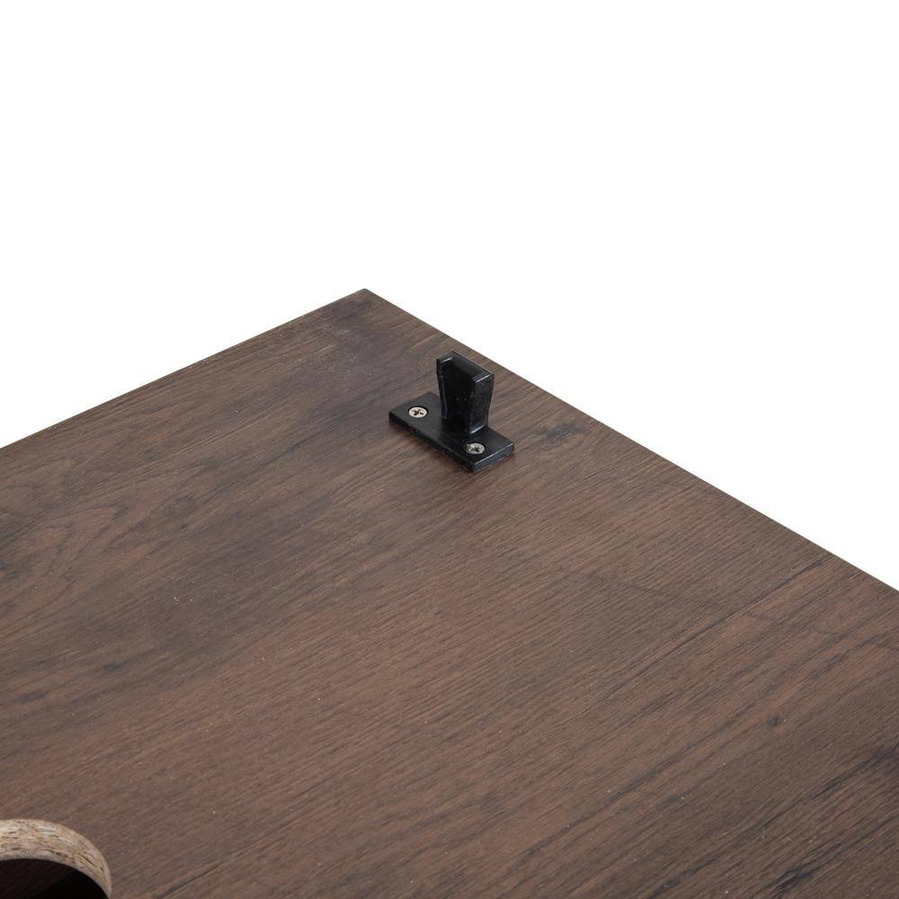 23.6 in. W x 18.1 in. D x 31.5 in. H Bath Vanity in Brown with MDF Wood Top in Brown