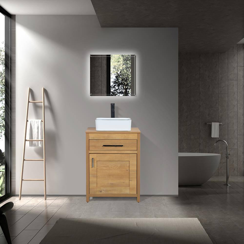 23.6 in. W x 18.1 in. D x 31.5 in. H Bath Vanity in Yellow with MDF Wood Top in Yellow