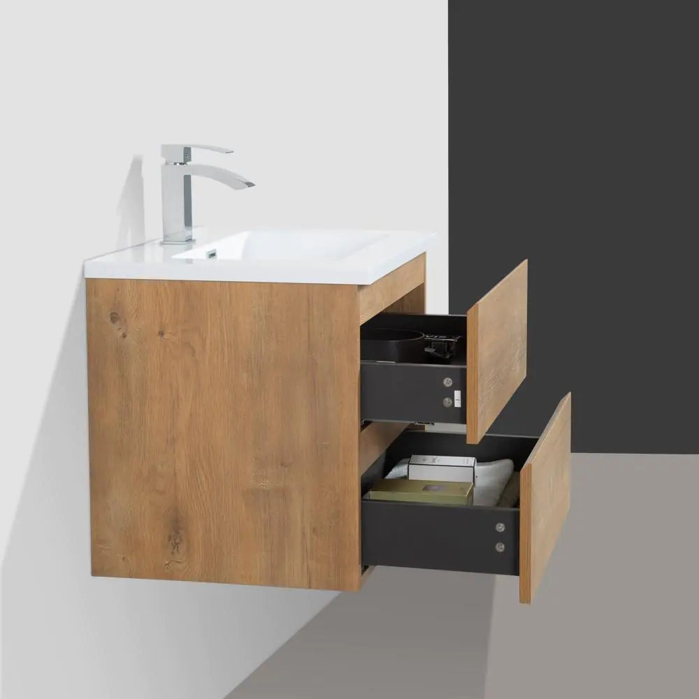 23.6 in. W x 18.9 in. D x 19.7 in. H Bath Vanity in Yellow with White Ceramic Top