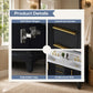 60" Black Fluted Double Sink Bathroom Vanity with White Engineered Stone Top, Dovetail Drawers, Soft-Close Doors & Fully Assembled