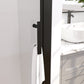 28-30 in. W x 72 in. H Swing Semi-Frameless Shower Door Matte Black Clear Glass