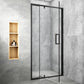 Custom shower door 41.5" wide by 66" high Matte Black