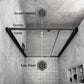 Custom shower door 41.5" wide by 66" high Matte Black