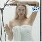 Toolkiss Semi Frameless Sliding Shower Door Shower Base Kit, Double Sliding, Matte Black
