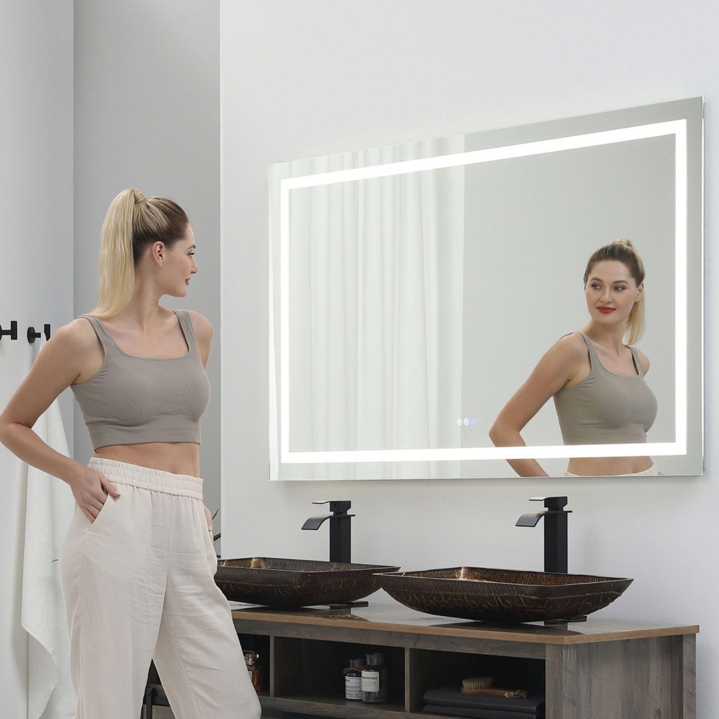 TOOLKISS UL Certification Customized LED Frameless Mirror