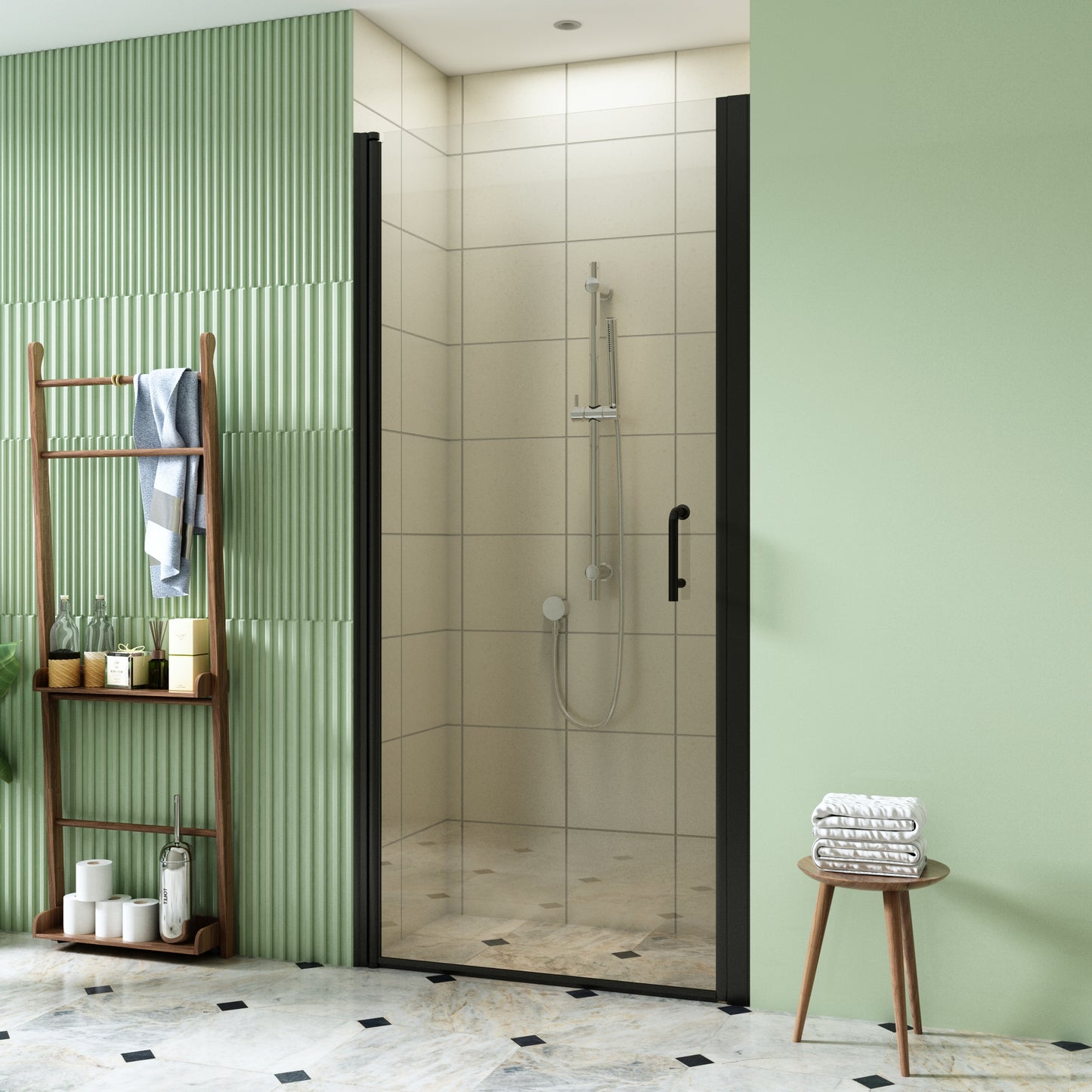 TOOLKISS Pivot Swing Frameless Shower Doors Customization