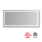 55 in. W x 30 in. H LED Large Rectangular Frameless Anti-Fog Bathroom Mirror Front & Backlit