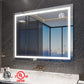 40 in. W x 32 in. H LED Rectangular Frameless Anti-Fog Bathroom Mirror Front Light