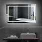 40 in. W x 44 in. H Customized LED Rectangular Frameless Anti-Fog Bathroom Mirror Front & Backlit Light (8-12 weeks)