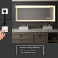 72 in. W x 48 in. H Customized LED Rectangular Frameless Anti-Fog Bathroom Mirror Front & Backlit Light (8-12 weeks)