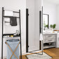 28-30 in. W x 72 in. H Swing Semi-Frameless Shower Door Matte Black Clear Glass