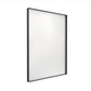 Rectangular Framed Bathroom Mirror Right Angle in Matte Black
