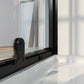 28-32 in. W x 72 in. H Pivot Swing Framed Shower Door Matte Black Clear Glass