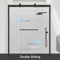 TOOLKISS Sliding Framed Shower Door wtih Double Towel Bars Customization(TK24188)